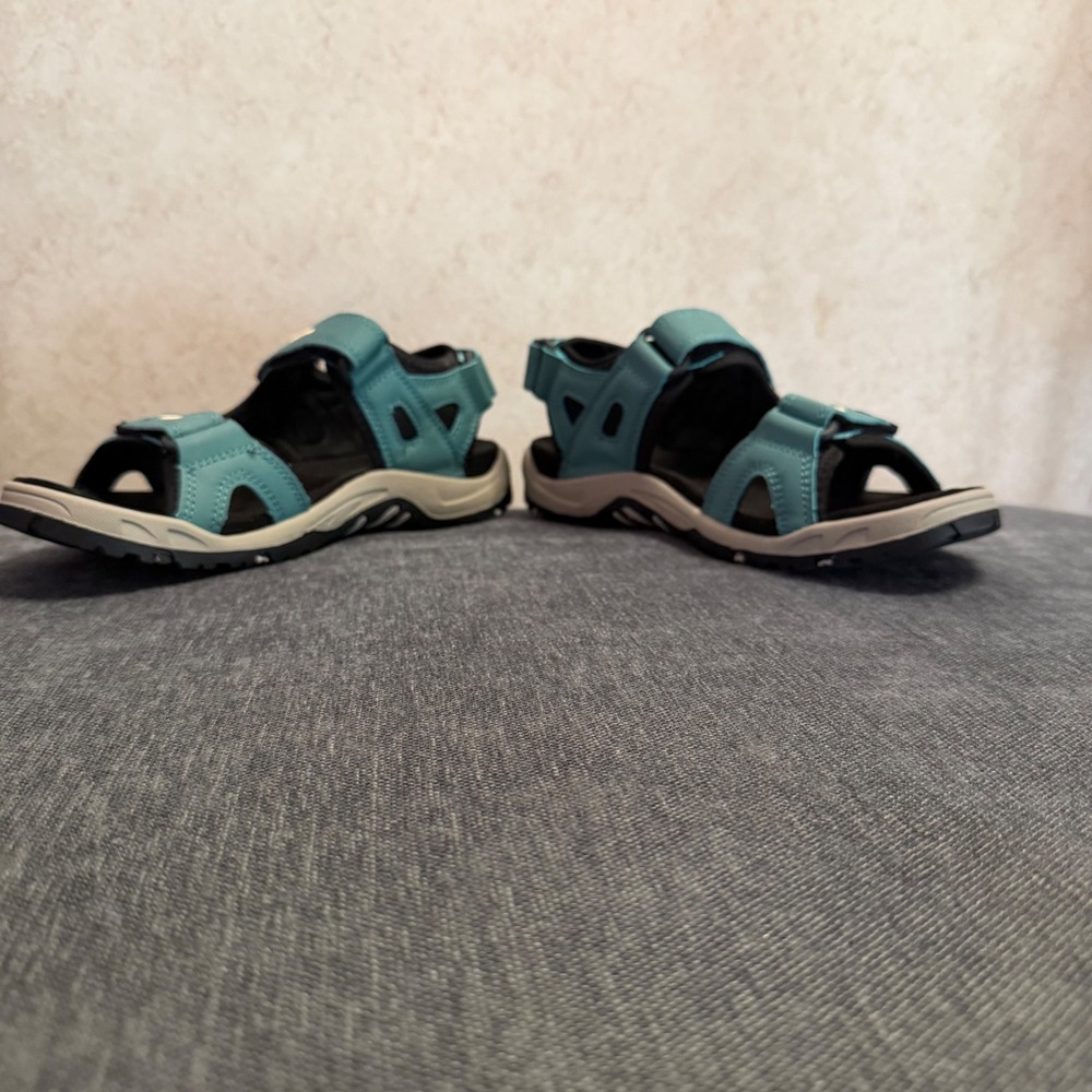 Camel Crown Women Hiking Sandals Turquoise Black Strappy Sport Shoes US 7 EUR 38